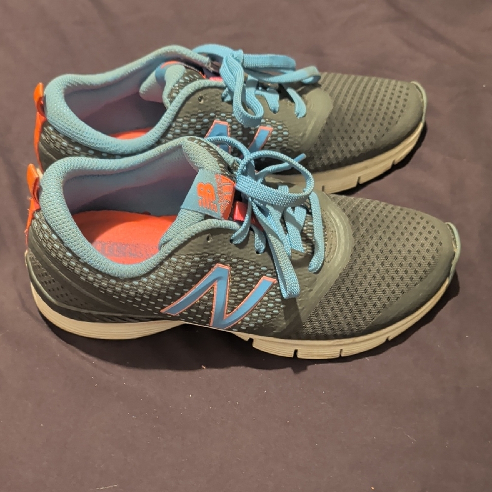 New Balance Charcoal and Sky Blue Running Shoes